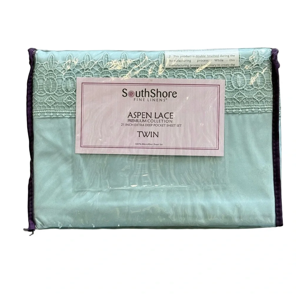 Blue Open Lace Bedding Sheets